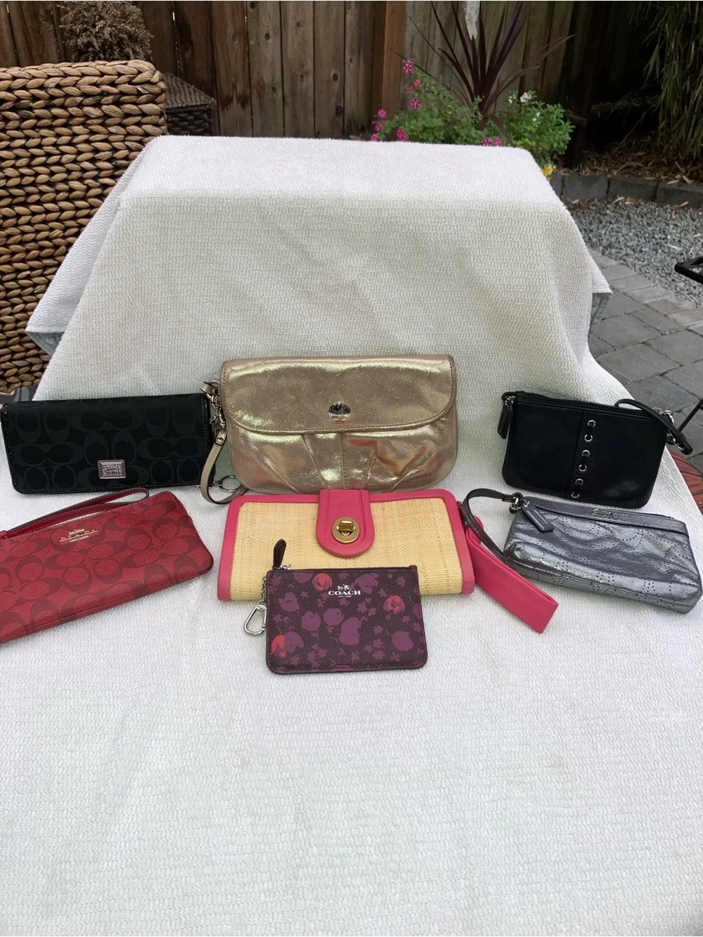 Coach Wristlet Wallet 7 Piece Bundle Lot